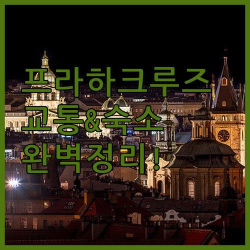 프라하 크루즈 대중교통 이용 팁과 여..