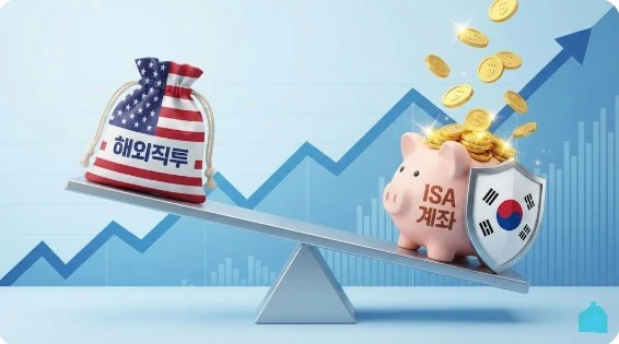 ISA계좌 수익이 더 많은 저울