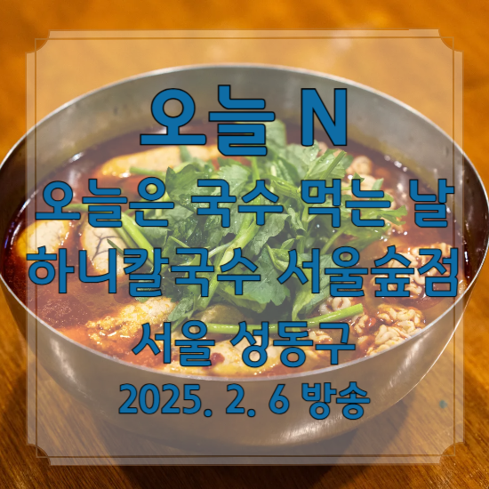 오늘 N 오늘은 국수 먹는 날