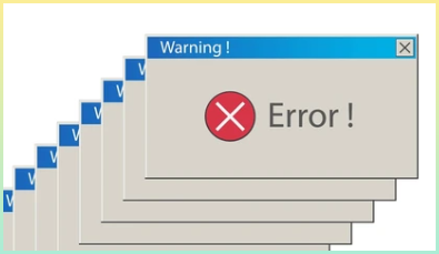 오류가 연쇄적으로 발생하는 모습을 나타내는 이미지