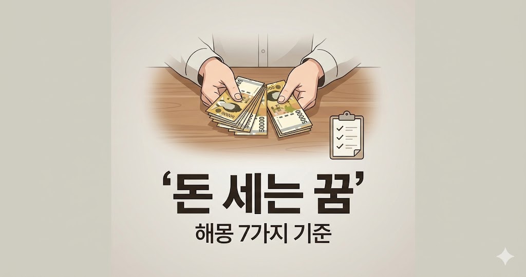돈을 세는 꿈 해몽: 재물운? 불안? 의미가 갈리는 7가지 기준