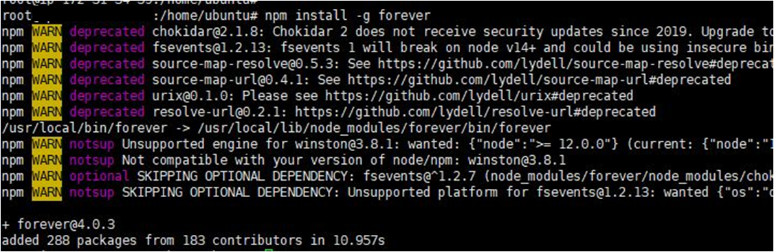 install forever