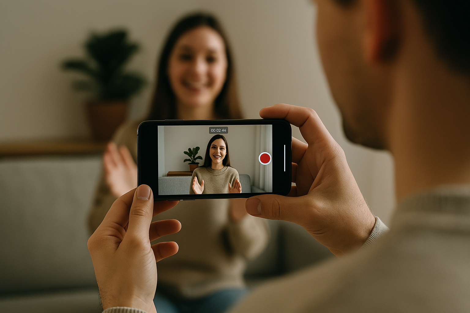 스마트폰 1인 콘텐츠(Ai 생성이미지)