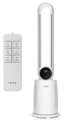 이노크아든 날개없는 타워형 무드등 리모컨 선풍기 IA-NF1000&#44; 1개