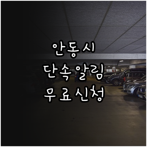 안동시 주정차 단속 알림 무료 신청 ..