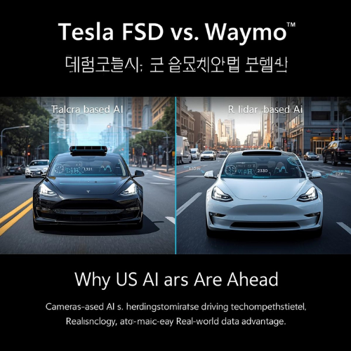 미국 AI 자동차가 앞서는 진짜 이유 &ndash; 테슬라 FSD vs 웨이모