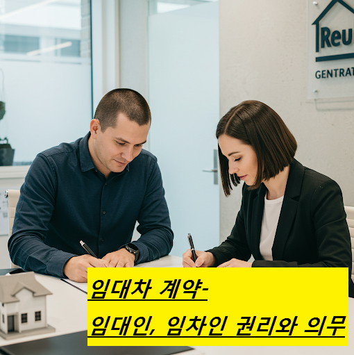 임차인 임대인 계약 사진