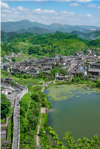 중국 구이양 소도시 풍경사진