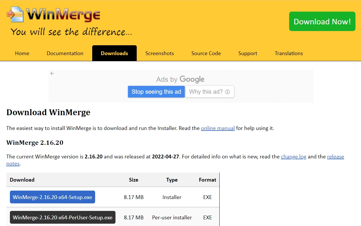 winmerge Downloads