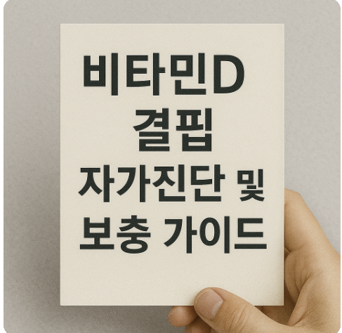 비타민D 결핍 자가진단 및 보충 가이드 (50대 이상 필수) 관련 사진