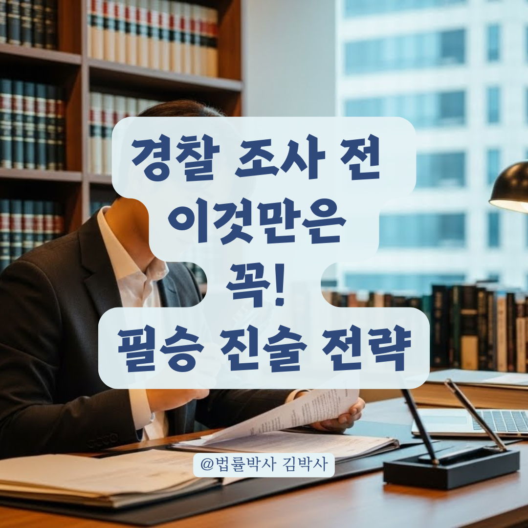 고소장 접수 연락받았을 때! 조사 전 필승 전략과 진술 꿀팁.