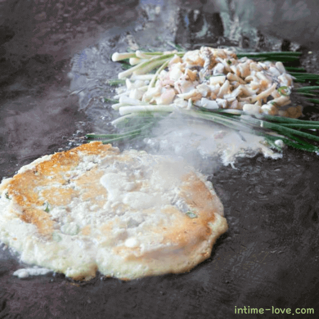 녹두 가루를 이용한 녹두전