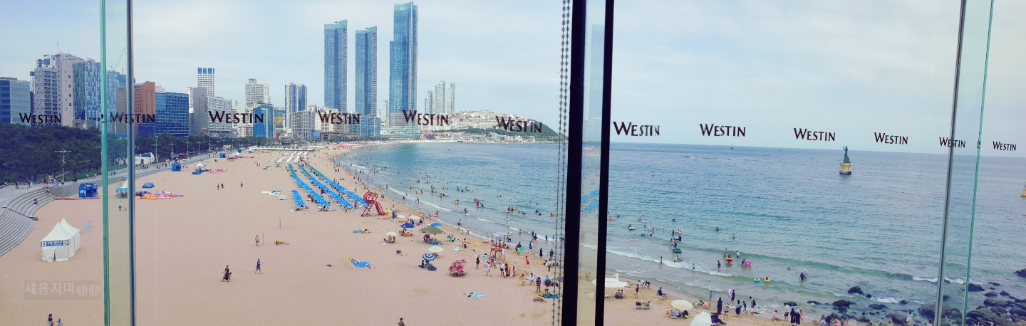 웨스틴 클럽에서 바라본 해운대 모습