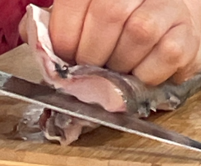 한식조리기능사 실기시험 준비 - 생선전 - 생선살 3장 뜨기2