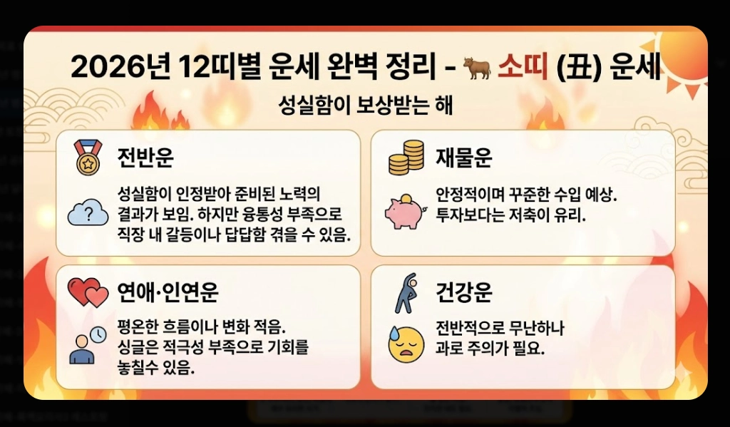 2026년 병오년 새해 운세 완벽 정리