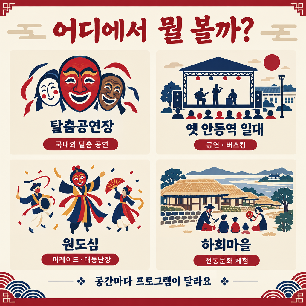 주요 공연 프로그램과 공간별 특징