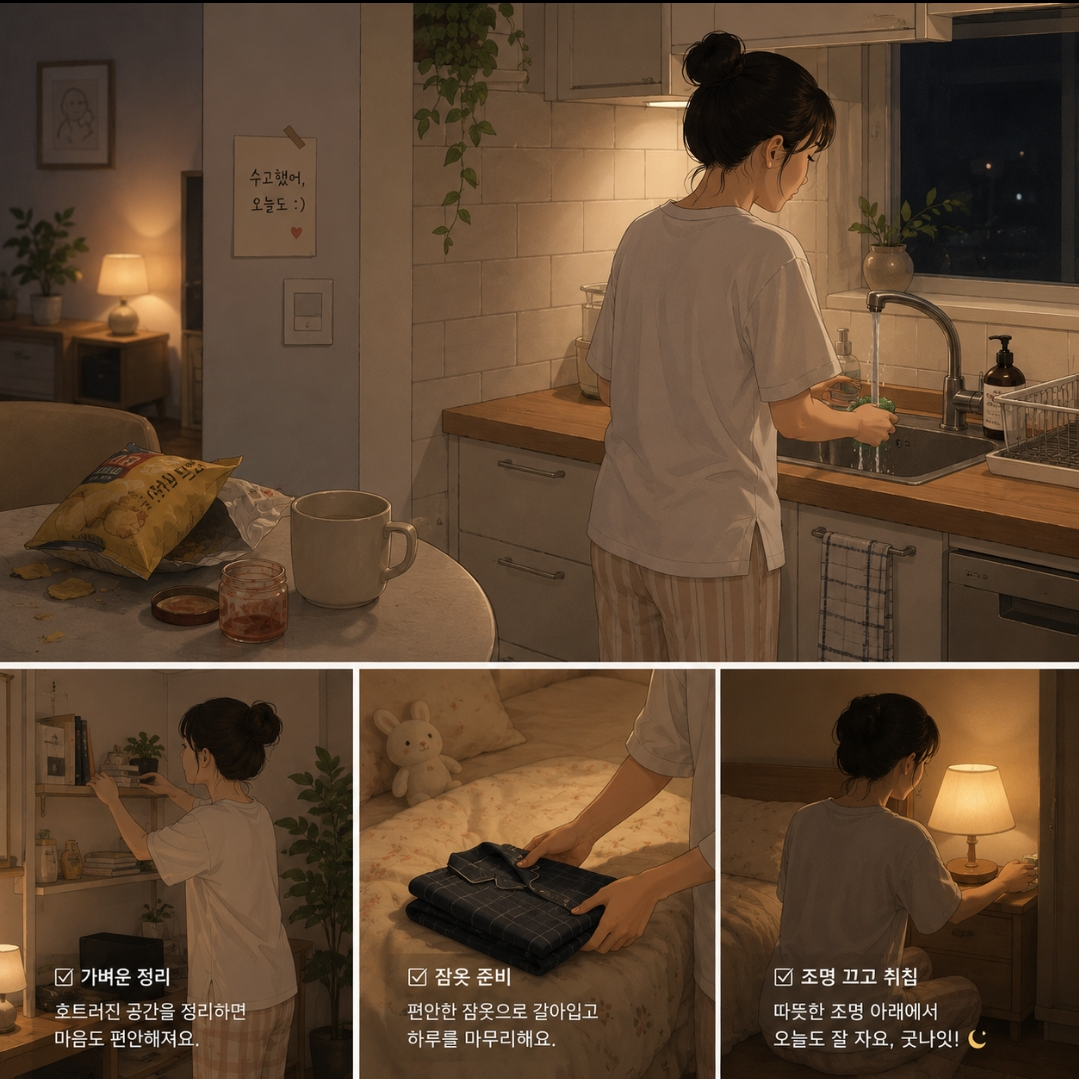 야식먹고 바로 눕지 않기