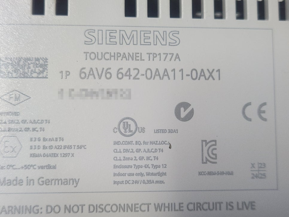 지멘스(SIEMENS) 터치패널 TP177A 6AV6 642-0AA11-0AX1 화면불량 수리 완료