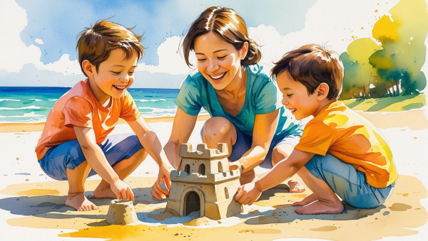 ESFP 부모는 아이와 함께하는 순간을 진심으로 즐깁니다에 관한 그림