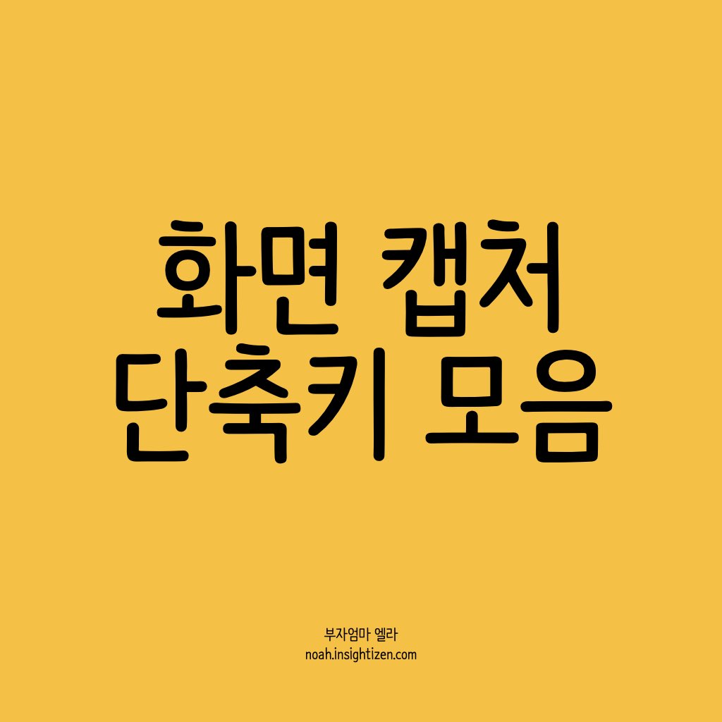 제목_화면캡처_단축키_모음