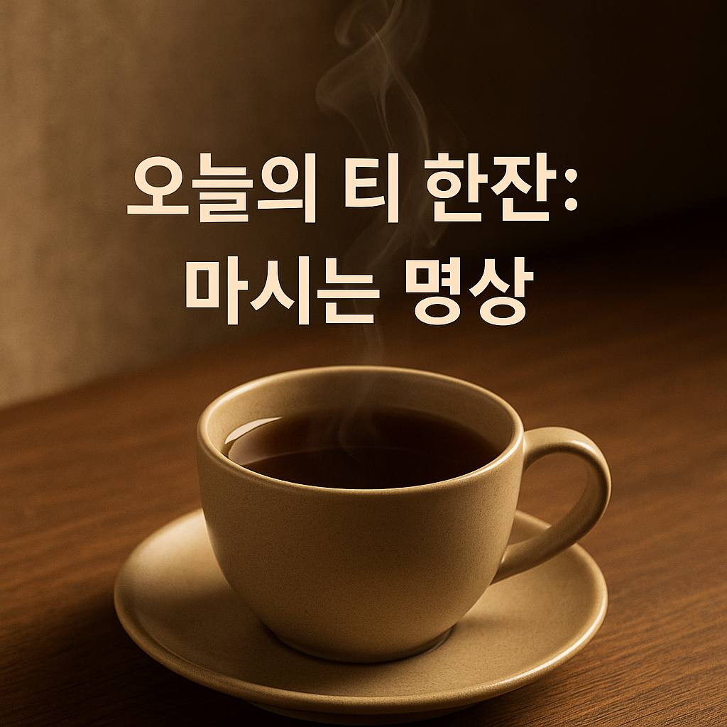 오늘의 티 한잔: 마시는 명상