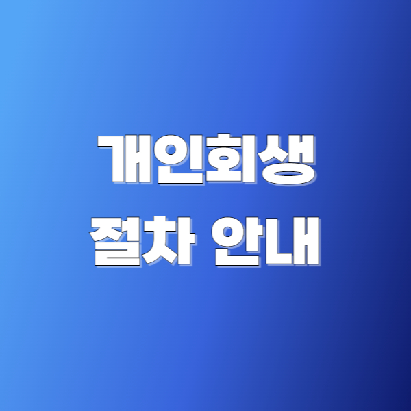 개인회생 절차 안내 2024