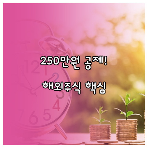 해외 주식 양도소득세 핵심 전략 25..