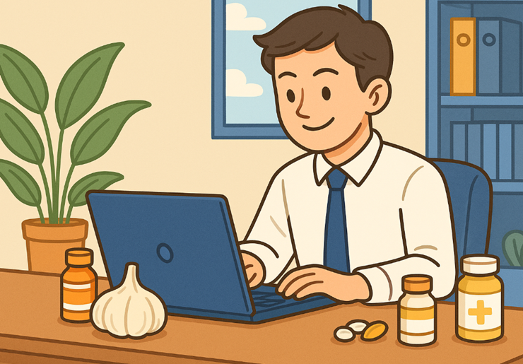 노트북을 쓰는 남자