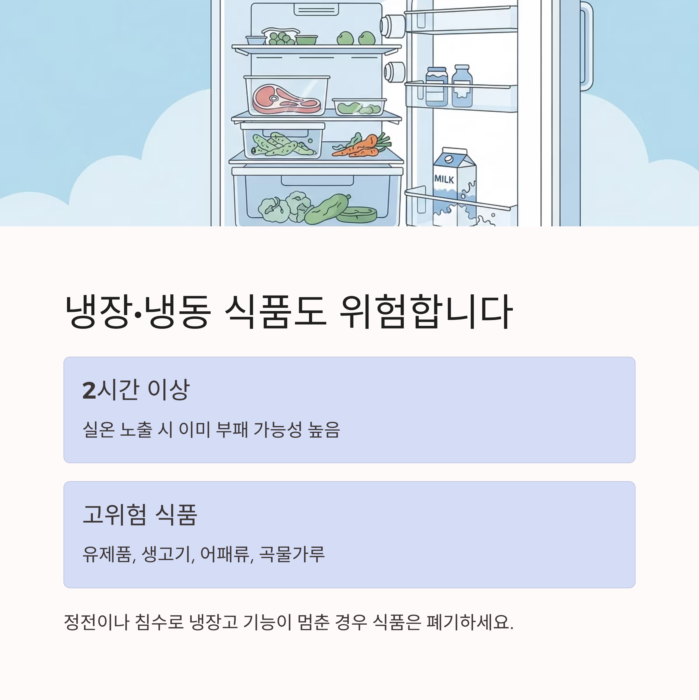 냉장,냉동 식품도 위험합니다