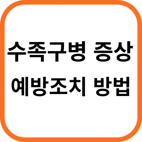 수족구병 증상 및 예방조치 방법