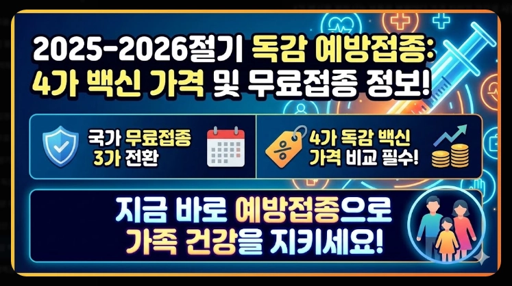 4가 독감 백신 가격