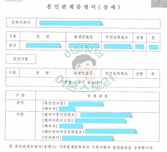 이혼 후 가족관계증명서 달라지는 점과 발급방법 안내_9