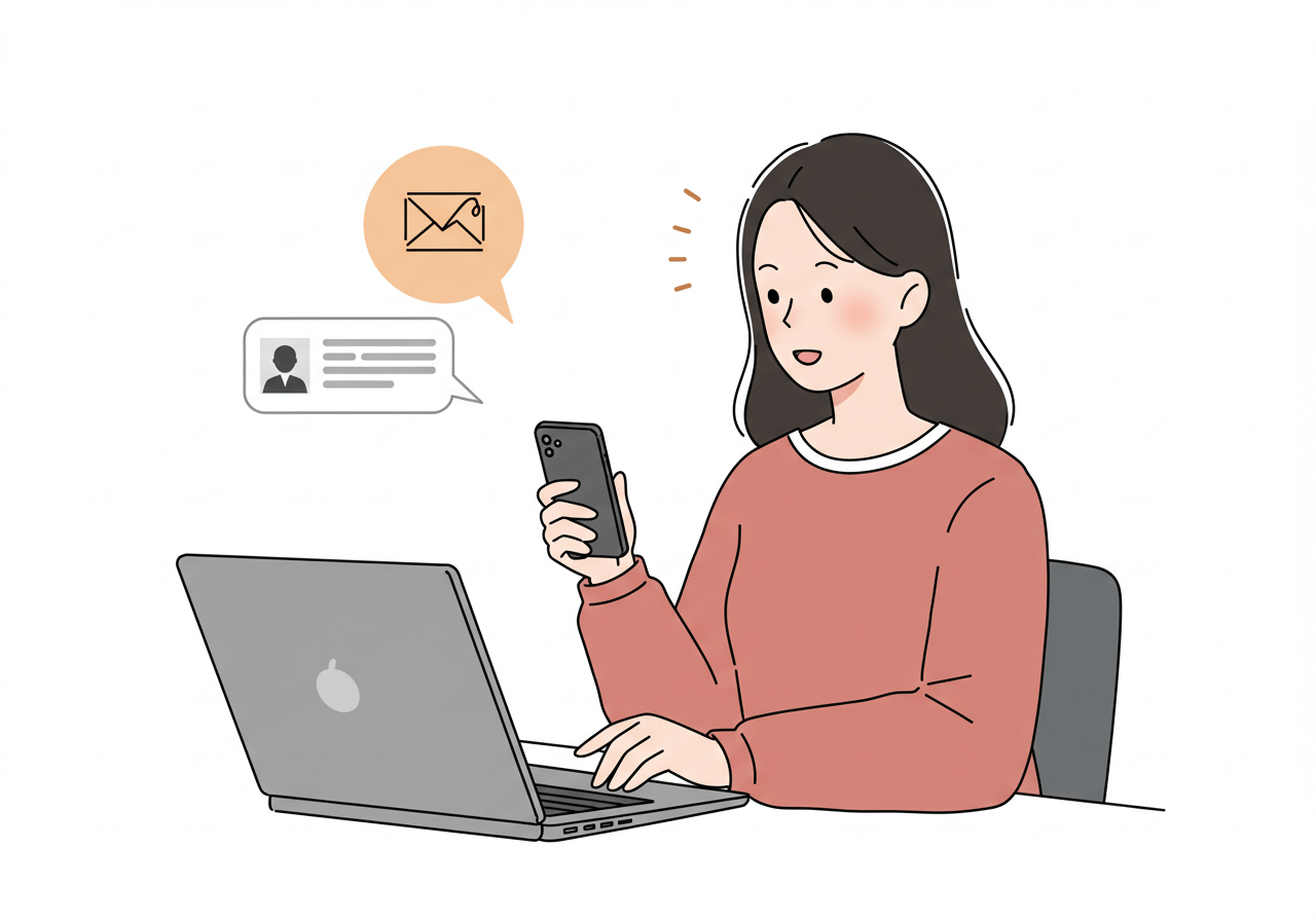 경력단절여성이 새일센터를 통해 온라인 직업훈련에 참여하는 장면 2