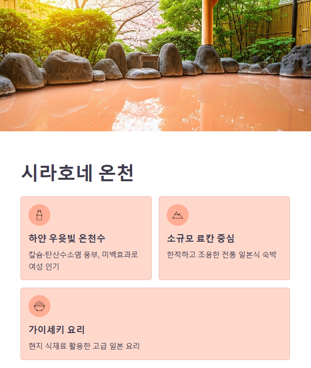 시라호네 온천 (白骨温泉) – 하얀 온천수가 부드러운 마을