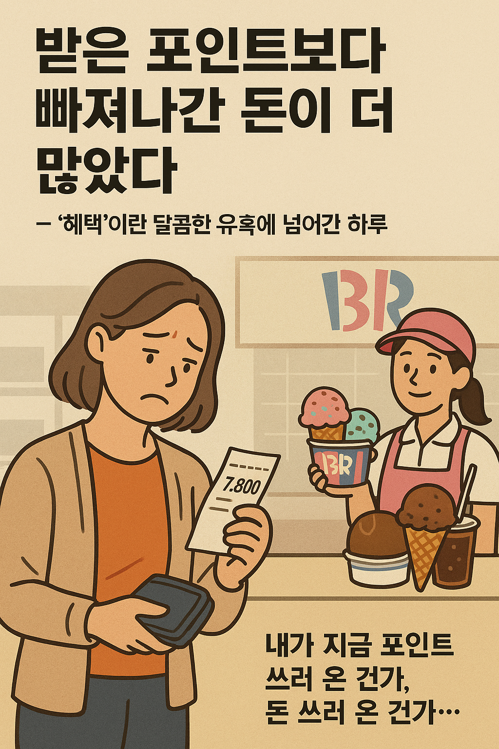 받은 포인트보다 빠져나간 돈이 더 많았다