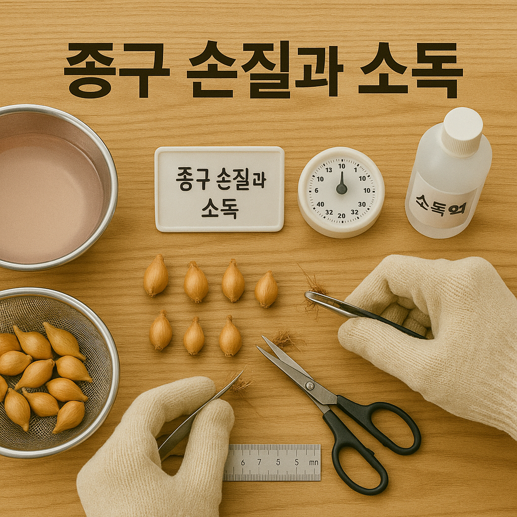 종구 손질과 소독