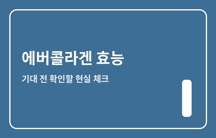 에버콜라겐 효능