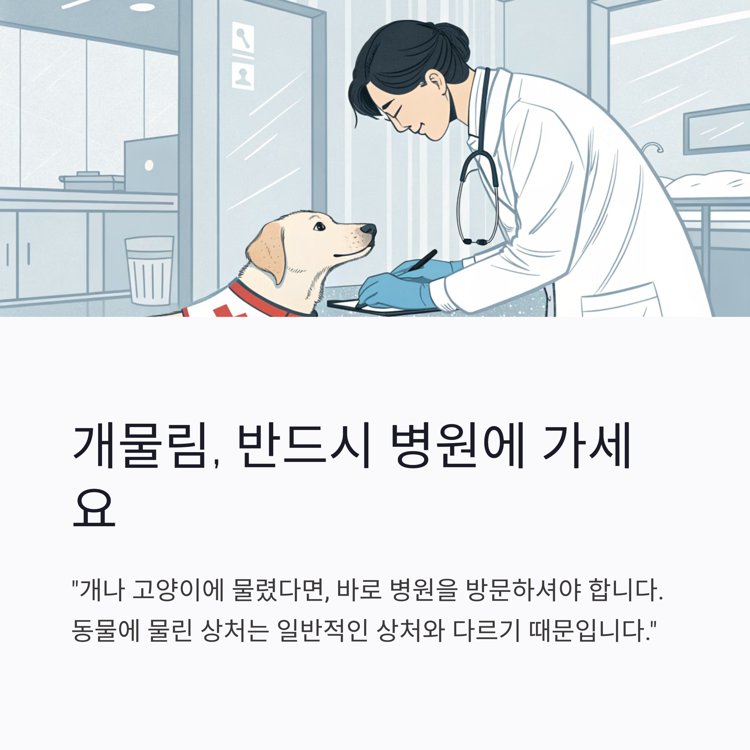 개물림, 반드시 병원에 가세요