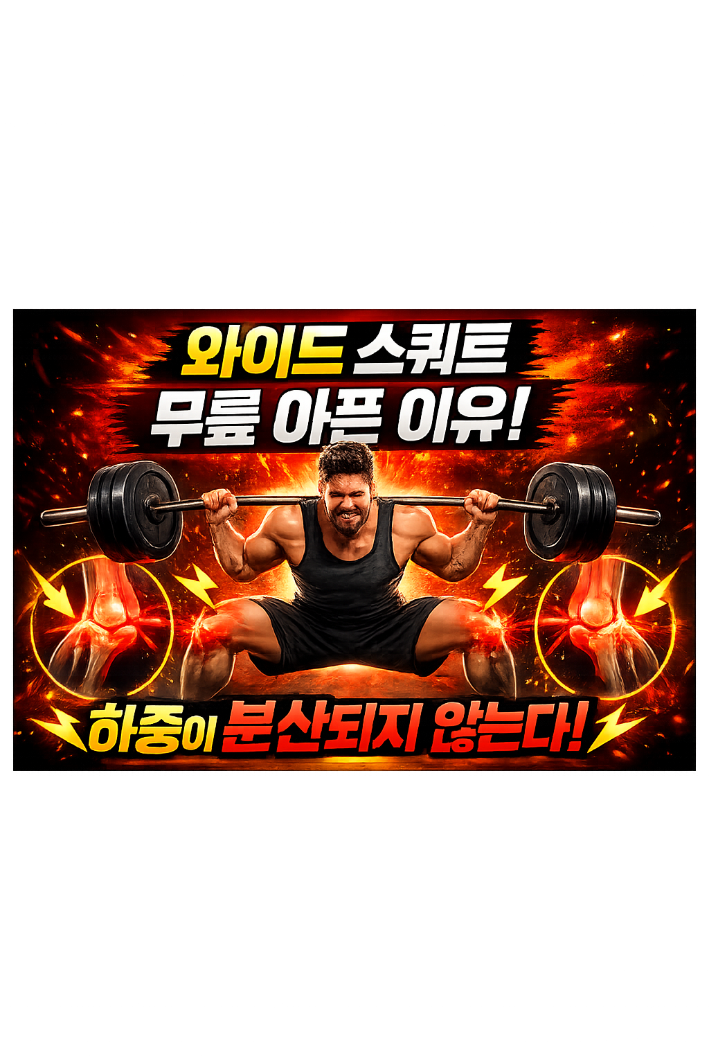 와이드 스쿼트 무릎 아픈 이유