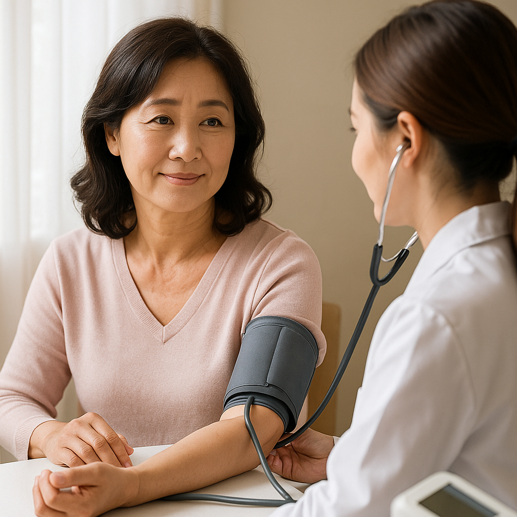 사회복지사가 건강검진을 받는 모습