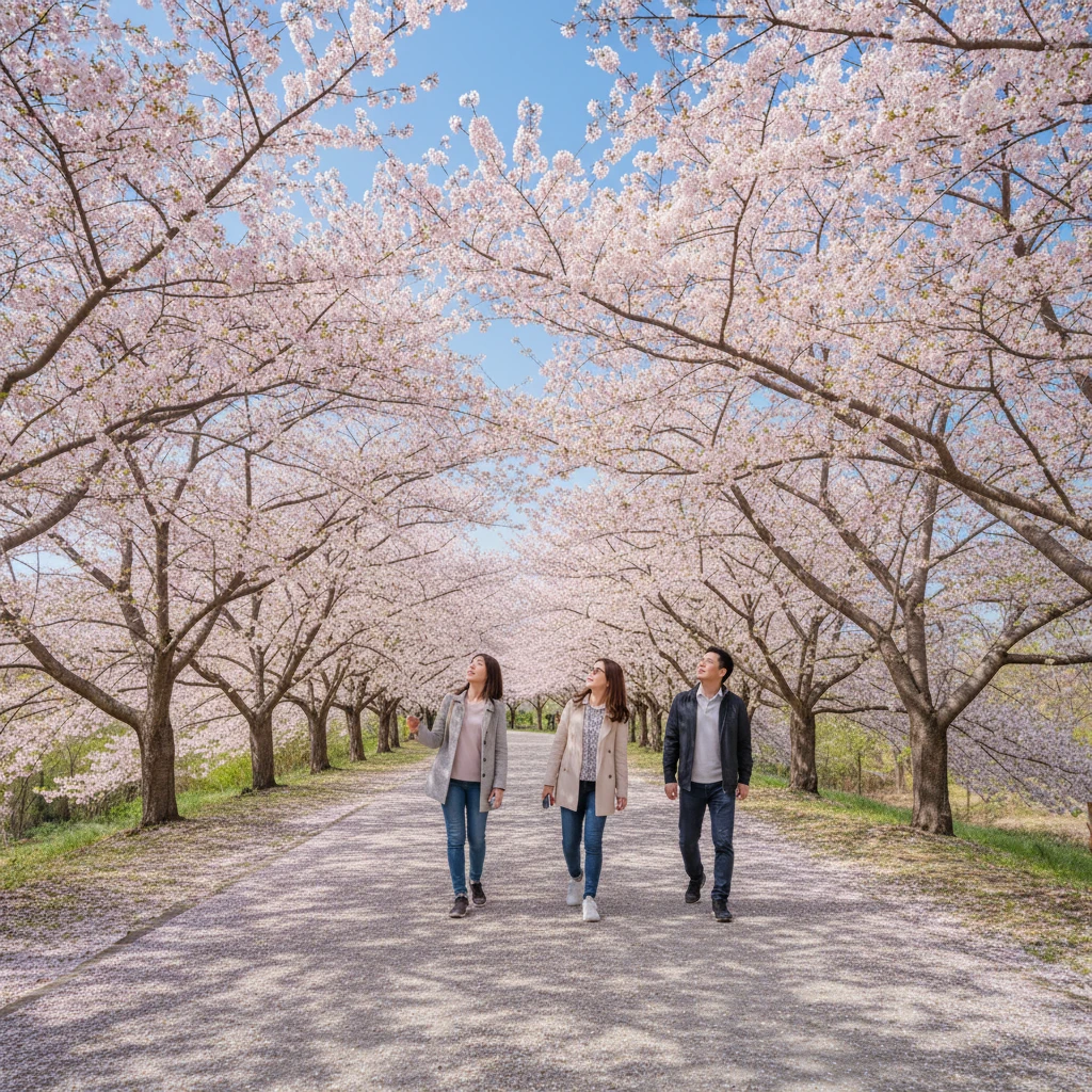 함평 벚꽃 개화 일정 함평천 산책길 ..