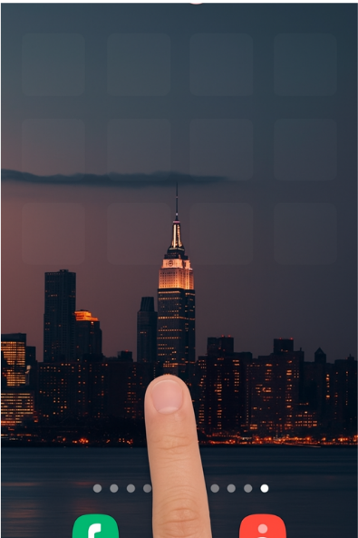 방법 1: 홈 화면에서 위젯 추가 준비하기