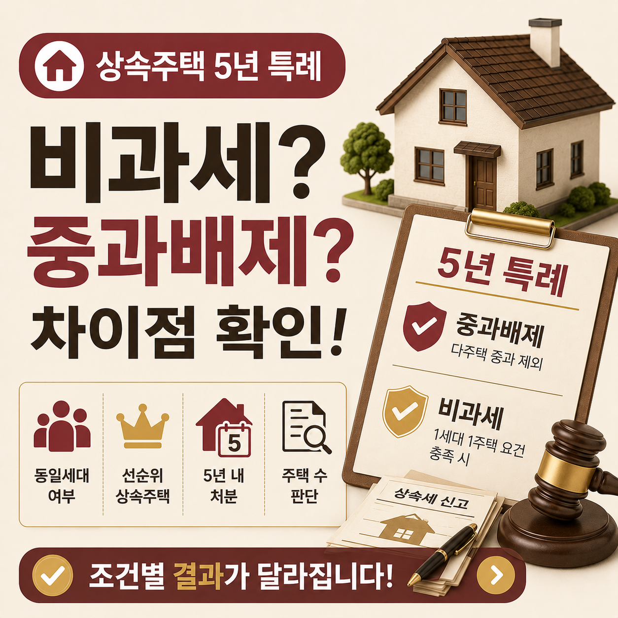 상속주택 5년 특례 조건과 비과세 판단 기준 안내