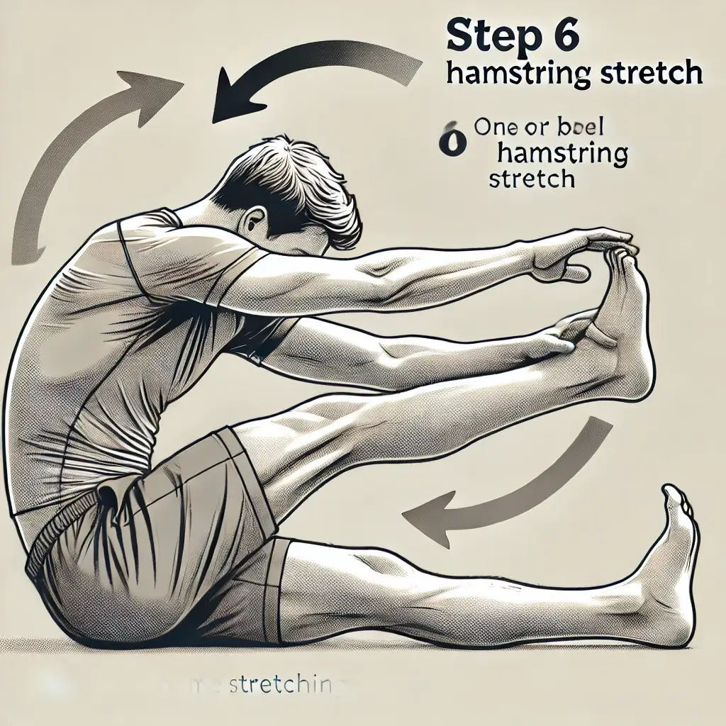 6단계. 햄스트링 스트레칭 (2분)