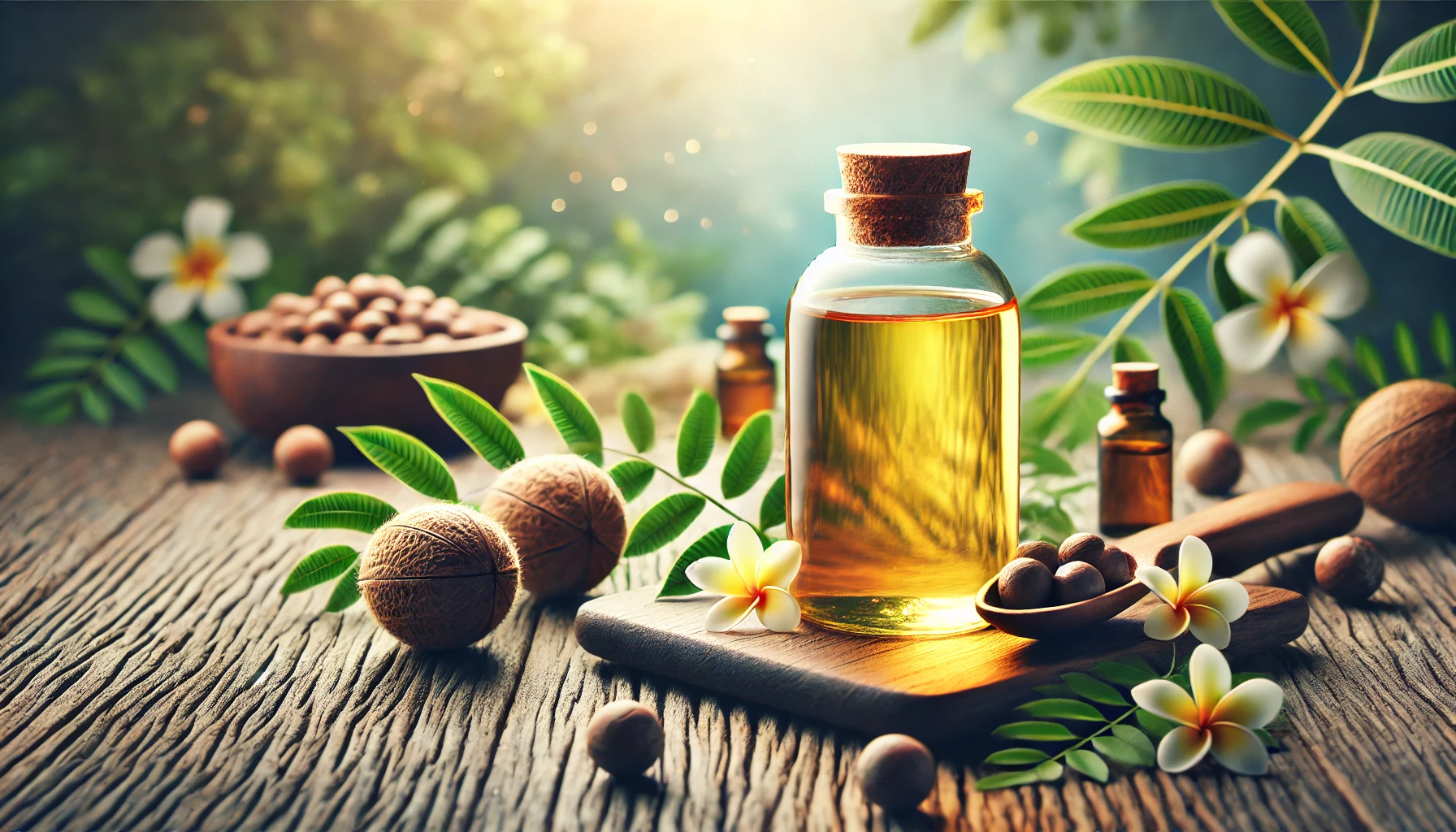 타마누 오일은 피부 재생, 항염증, 보습 등 다양한 효능을 지닌 천연 오일입니다