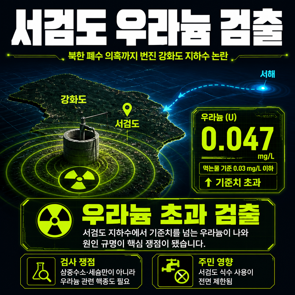 서검도 우라늄 검출