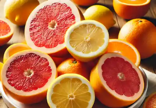 비타민C가 많은 음식, 감귤류 과일 이미지