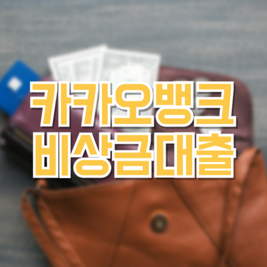 카카오뱅크 비상금 대출, 주의사항!
