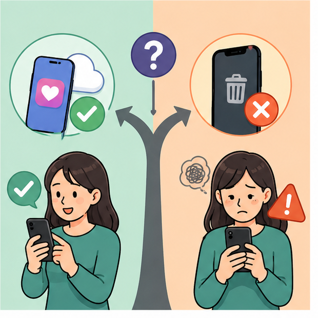 셋로그 삭제 전 최종 확인 체크리스트를 검토하는 장면