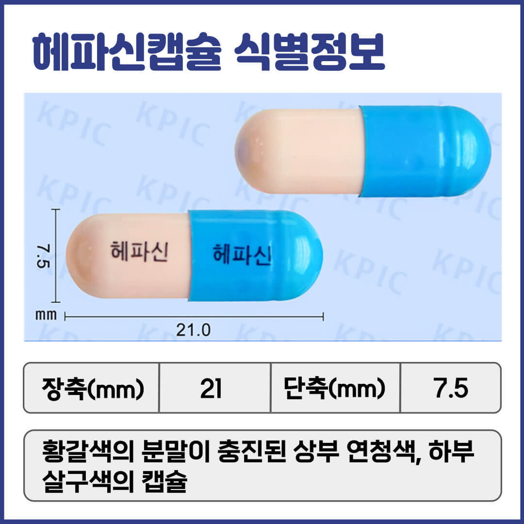 헤파신캡슐 식별정보